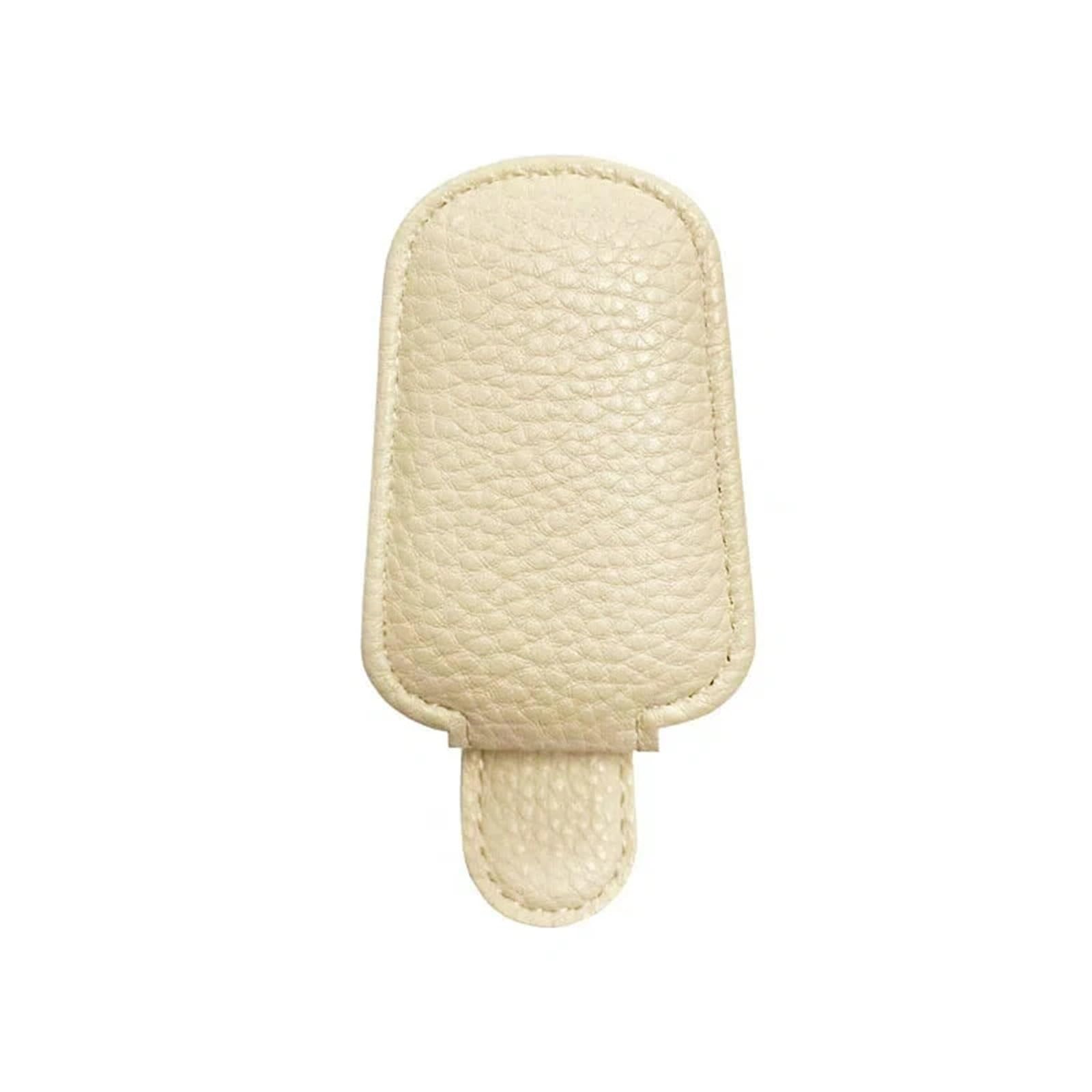 Soporte Gafas Coche Clip de Gafas de Sol de Cuero PU for Coche, Tarjeta for Visera, muñeco de Peluche Creativo, Cara, succión magnética Multifuncional, Clip de Almacenamiento Estable(Yellow)