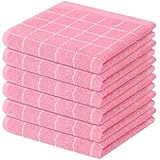 torchon rose pale 100 % coton : les torchons sont fabriqués en 100 % pur coton, avec une technologie unique de tricot éponge, ils sont doux et ont des bords lisses, vous apportant une bonne expérience d'utilisation