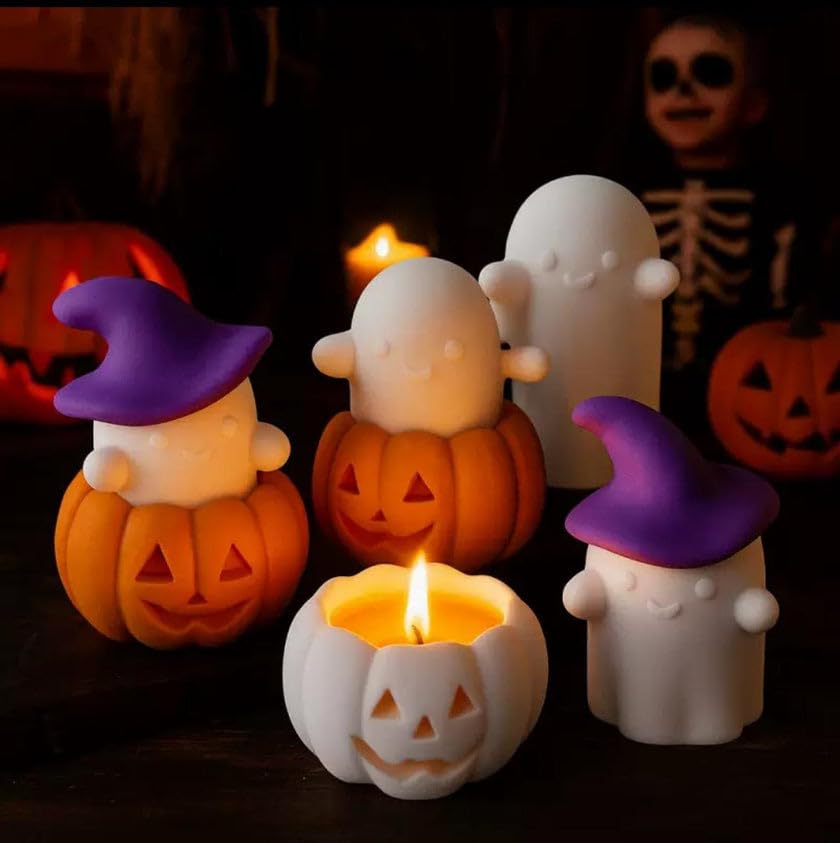 Smello Pumpkin and Pumpkin Man Silicone Mould for Candles, Soap & Resin (SCM 257)-picture-26