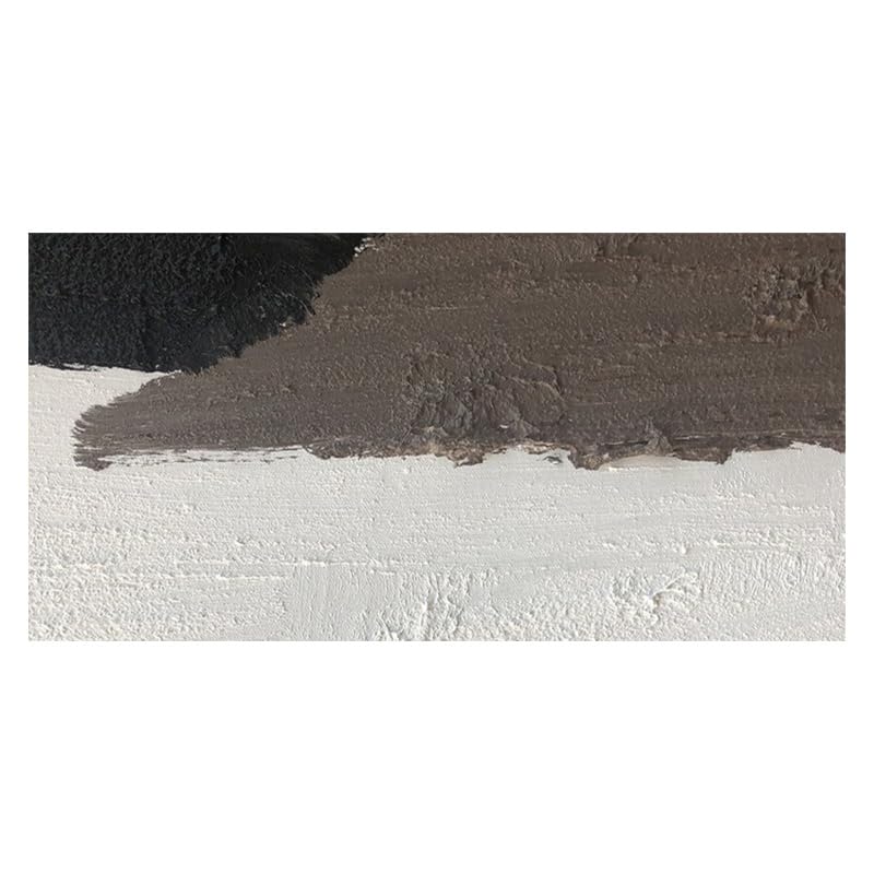 Peinture à l'huile sur toile abstraite marron et blanc design minimaliste sans cadre