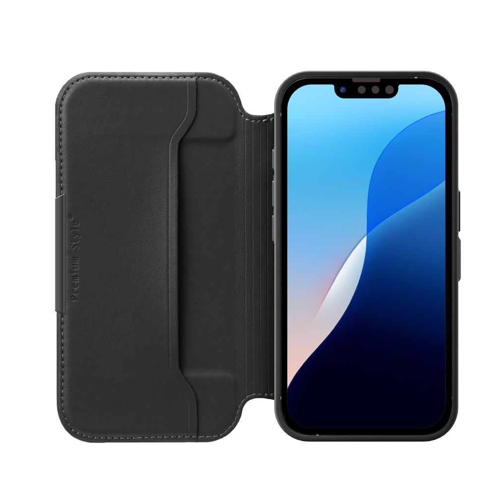 iPhone17e / iPhone16e 用 ガラスフリップケース ブラック PG-25KGF01BK