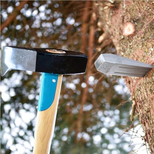 Foto von HAZET Spaltbeil 2134-1250 I Schneide mit Lamellenschleiftechnik I Hickorystiel I Optimierte Kopfform I Zum Spalten von Brennholz