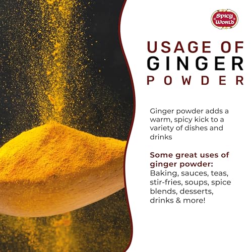 Spicy World Ginger Powder 5 LB Jar – Gluten Free, Bulk Ground Dried Ginger Root, Pure Zingiber Officinale, Non-GMO, Warm & Spicy Flavor for Cooking, Baking, and even Teas - Image 5