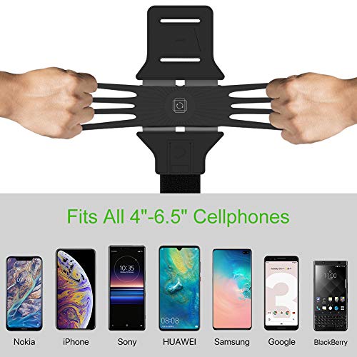 VUP Running Armband,2020 Upgraded Detachable and 360°Rotatable Sports Phone Holder Armband for iPhone11/Pro Max/XR/XS Max//8Plus/8/7/6s,Galaxy S10 Plus/S10/S9 Plus/S9/S8/S7,Note 4/5/8/9 Pixel 3/2 XL - Thumbnail 2