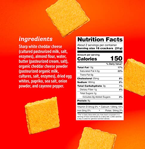 Why? Snacks Low-Carb Keto Crackers, Original Cheddar, 2 Pack, Grain-Free, Gluten-Free, Low-Carb Snack | Keto Friendly Snacks (2 Pack) #TOP5