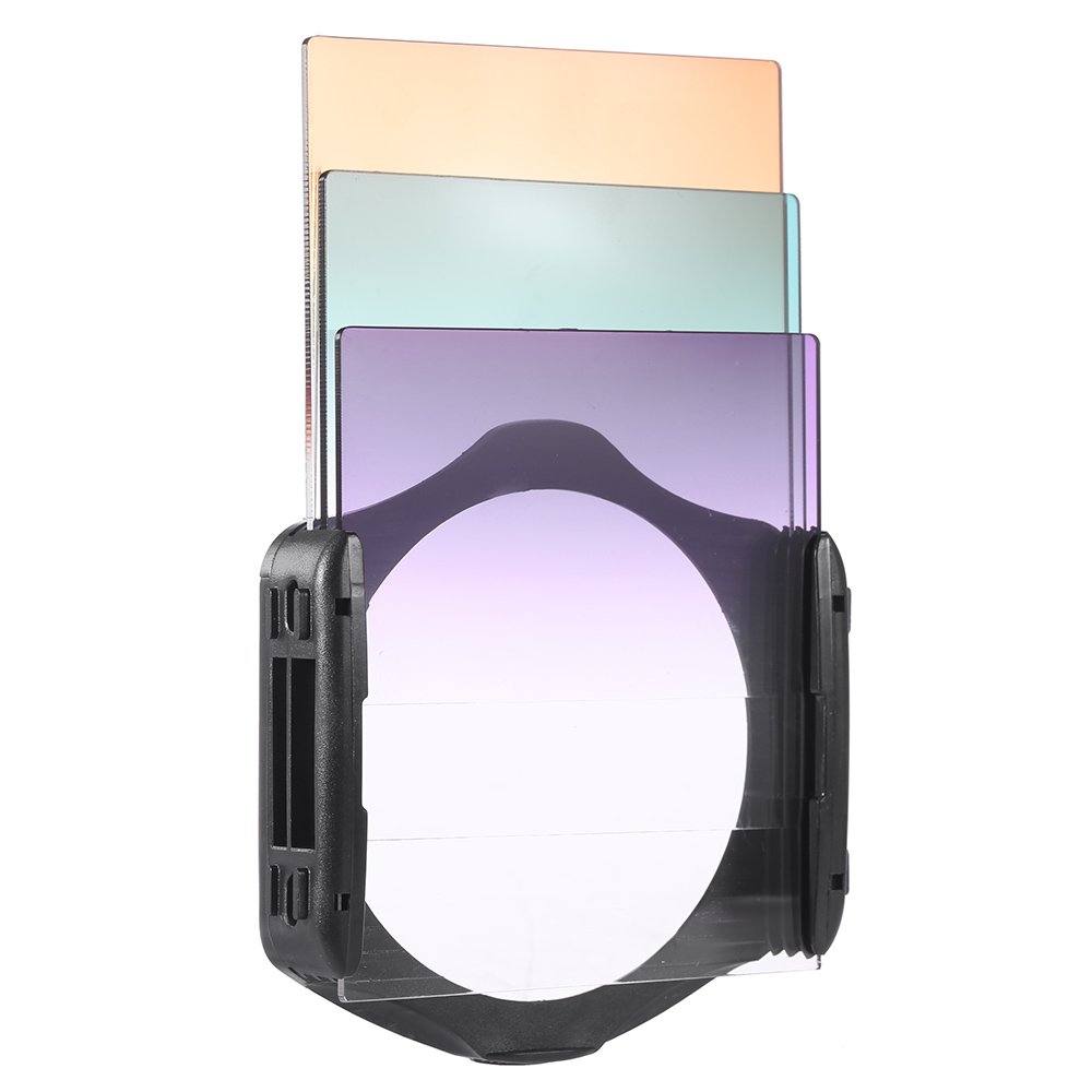 Andoer, kit da 13 filtri gradienti colorati, per Cokin P Series, con portafiltro e anello adattatore (52 mm/58 mm/62 mm/67 mm/72 mm), custodia, panno di pulizia