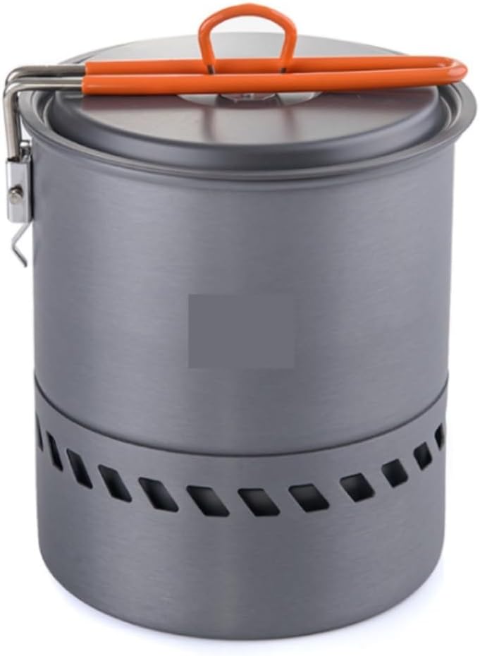 Camping Campfire Utensils, 1.5L Outdoor Cook Pot Cooking Equipment Tools Portable Hiking Camping Picnic Backpacking Cookware Backpacking Gear