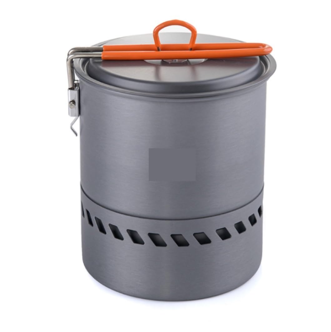 Naczyń Kempingowych 1.5L Garnek Do Gotowania Na Świeżym Powietrzu Sprzęt Do Gotowania Narzędzia Przenośne Piesze Wycieczki Camping Piknik Z Plecakiem Garnek Do Gotowania Naczyń Kempingowych na Wędrówk