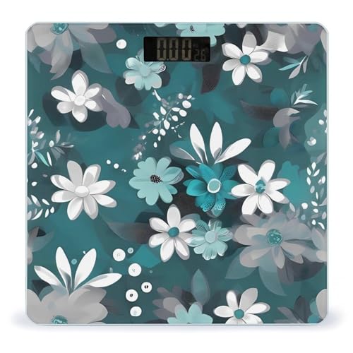 Báscula digital de baño con plataforma de vidrio templado 400lb miniatura 1