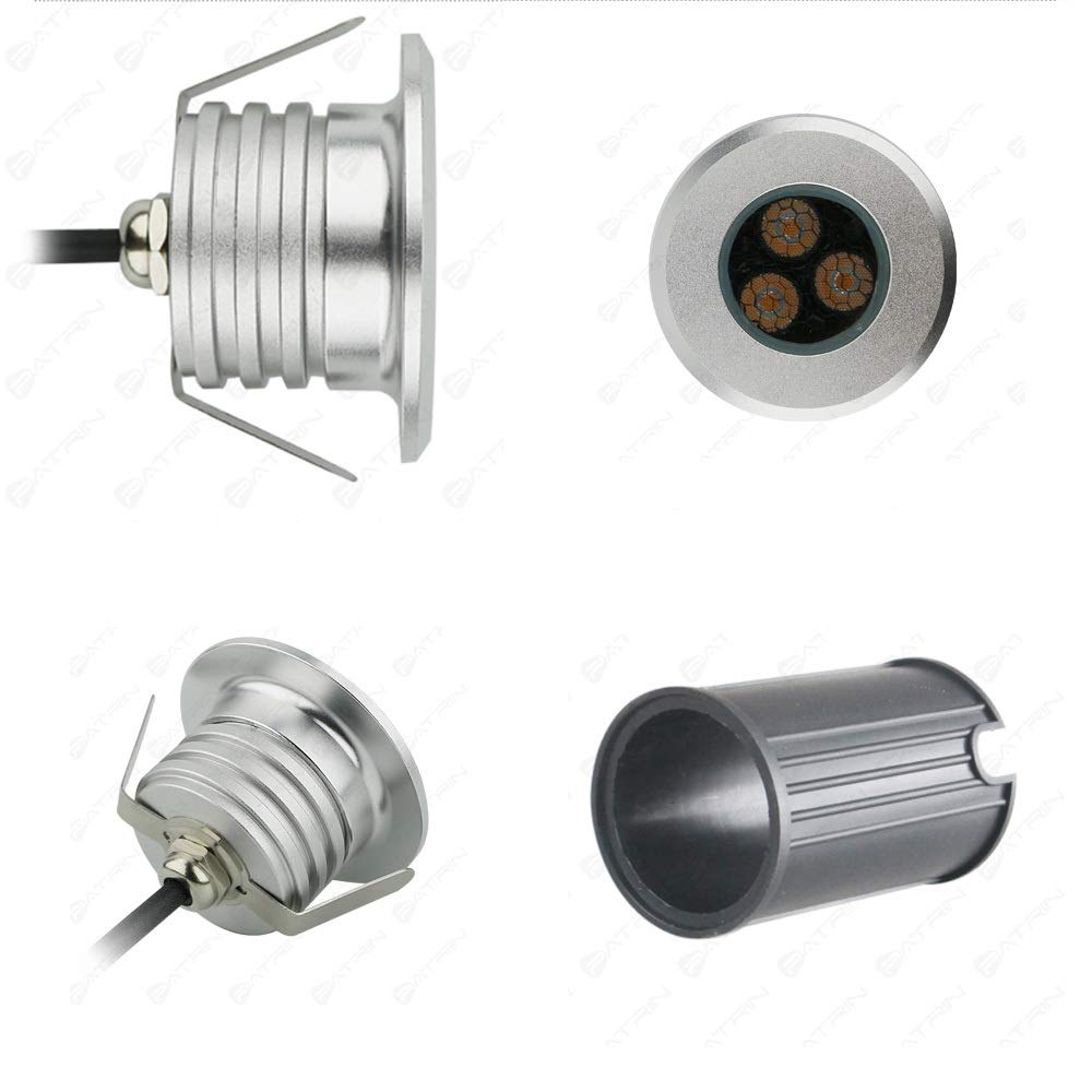 Faretti da Incasso for Esterni Honeycomb antiriflesso Bassa tensione 24V luci da terra for esterno IP67 impermeabile Faretto da terra Segnapasso a LED terrazza Pavimento di legno prato decorazio