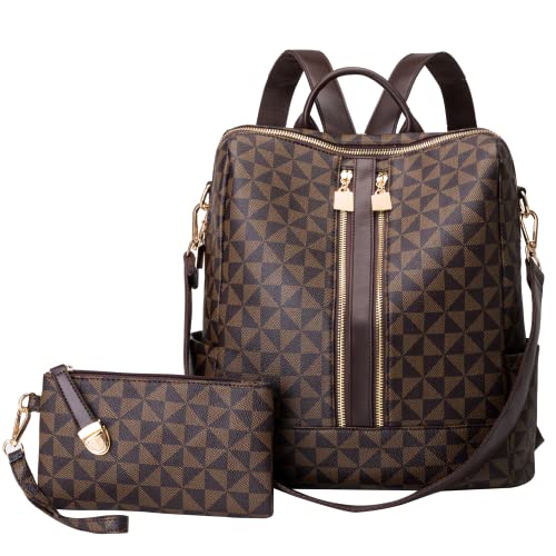 Sac à dos PU cuir féminin et chic avec grand compartiment pour le bureau