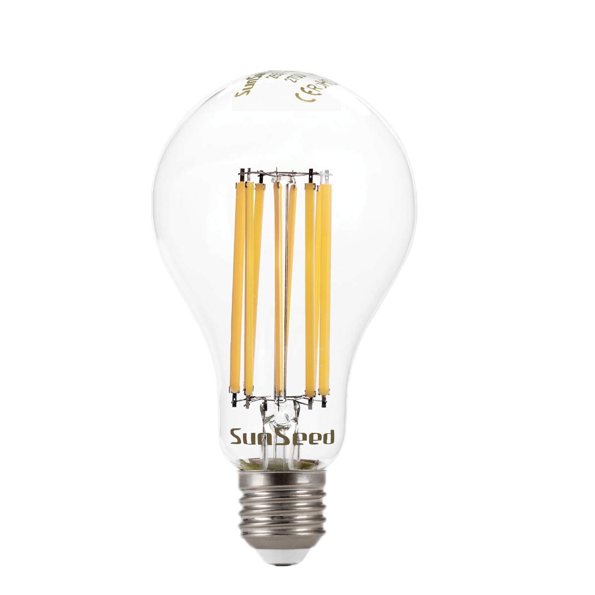 SUNSEED 10x Lampadina E27 Filamento LED 18W Goccia A75 2700 Lm Luce Calda 2700K, 162W Equivalente