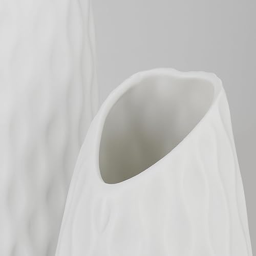 Miniatura 3 de Moderno juego de jarrones de cerámica, blanco, 3 piezas, centro de mesa para mesa, dormitorio, cocina, oficina, decoración