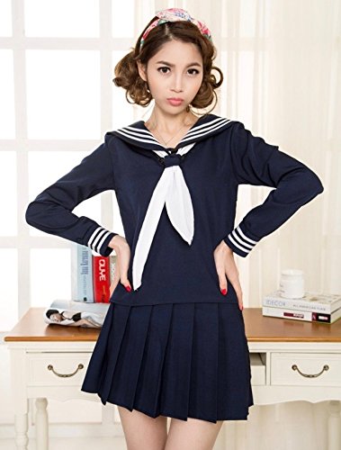 Amazon.co.jp: (h)ache&wai セーラー服 長袖 コスチューム