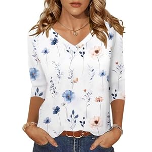 Zeagoo Womens 3/4 Length Sleeve Tunic To...