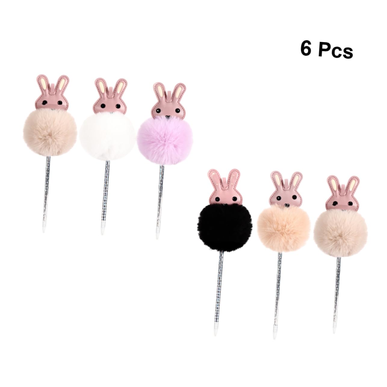 Lurrose 18 Pcs stylo gel créatif Stylos Gel s bille crayon bille pen enfant lapin balle en peluche