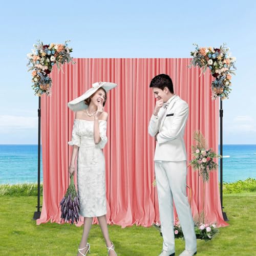 Backdrop Stand, 11x11 Ft Adjustable Photo Backdrop Stand Kit with 4 Background Clamps and Carrying Bag, Adjustable Stand for Parties Wedding Events Decoration - Thumbnail 7