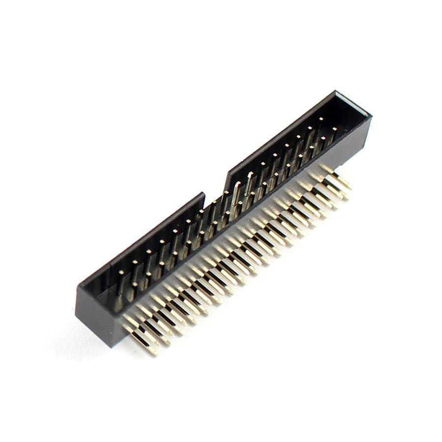 Generic 50 Pcs 2mm 2x17Pin 34 Pin Right Angle Male Shrouded IDC Box Header Connector