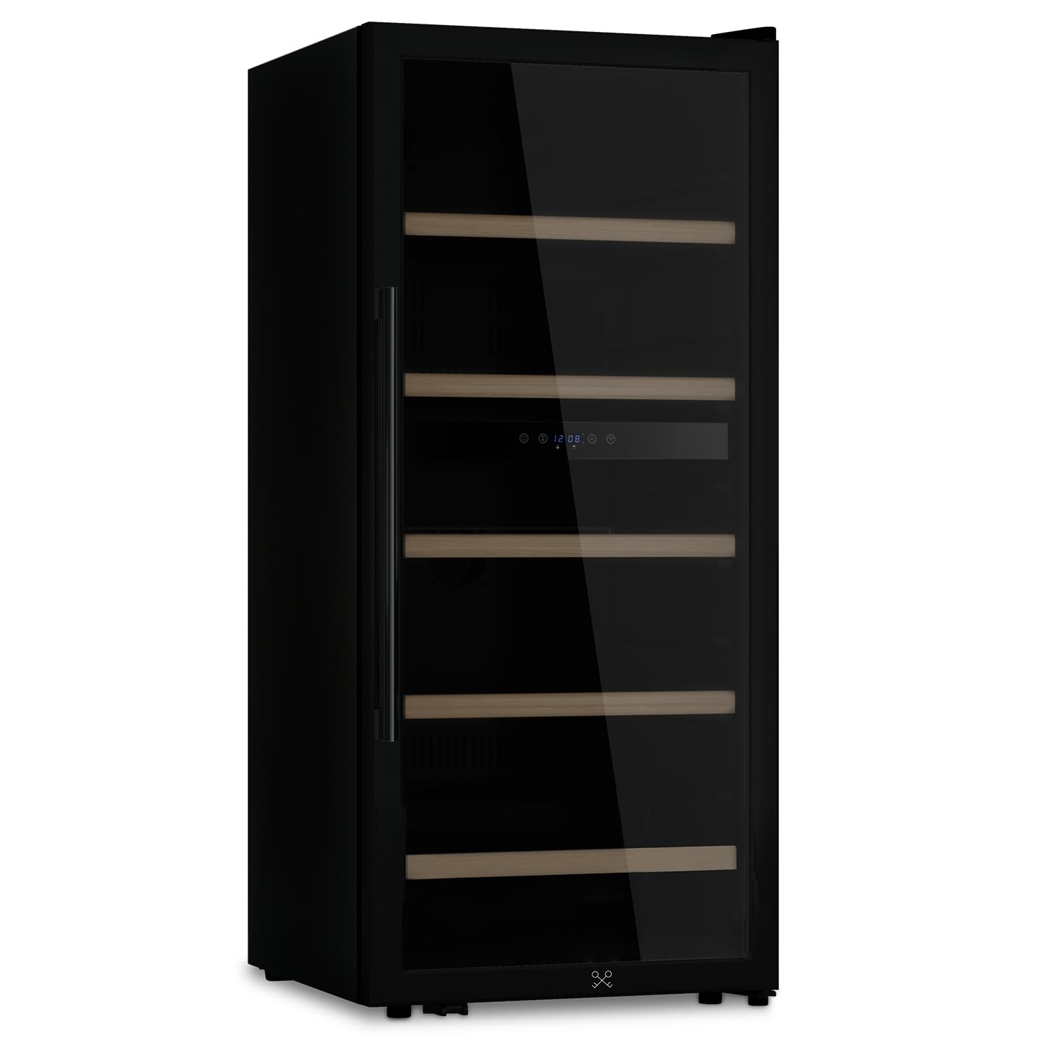 LES PETITS CHAMPS Vinoteca 91 botellas CAVCDB91 edición Negra, 204L de capacidad, 2 zonas de temperatura, elegante diseño en acero inoxidable, regulación de temperatura de 5°C a 18°C