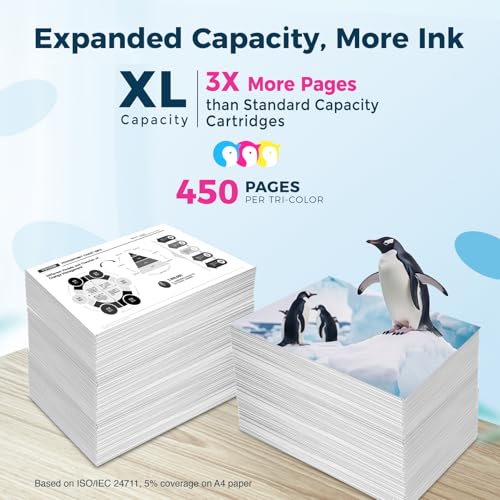 Penguin 541 XL Colour Ink Cartridge Replacement for Canon 541XL Cl-541XL Compatible with Pixma TS5151 TS5150 MG3600 MG4250 MG3650 MG4100 MG3150 MG2100 MG2150 MG3100 MX475 MX530 MX470 MX395 MX430 - Image 2