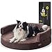 KOPEKS Deluxe Orthopedic Memory Foam Round Sofa Lounge Dog Bed - Jumbo XL - Brown