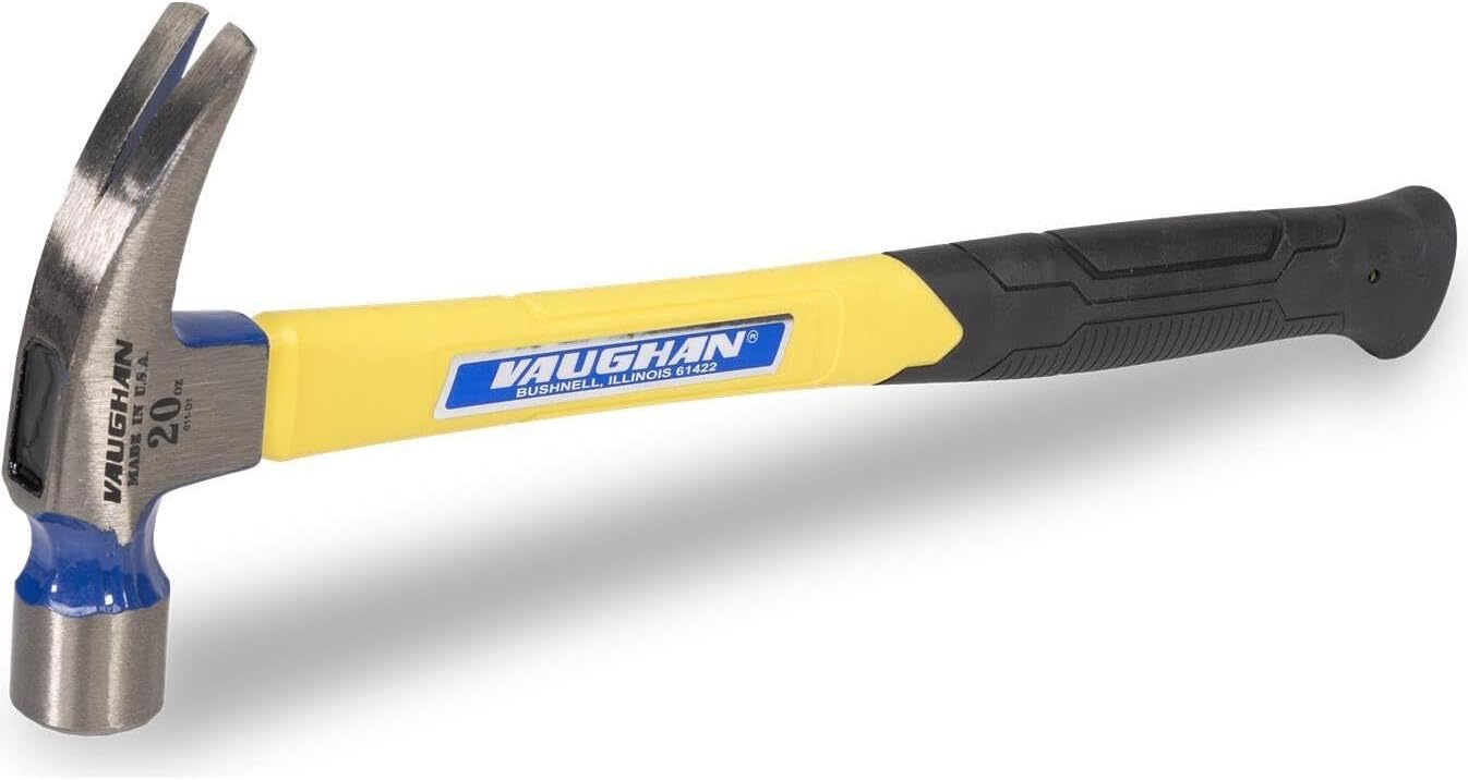 Vaughan 105-16 20-oz Smooth Face "999" Straight Claw Ripping Hammer with 16" Straight Fiberglass Handle (FS999L)