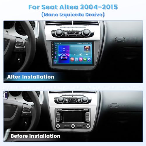 Autoradio GPS Seat Altea 2004-2015 Android 15 Bluetooth écran 9 pouces tactile