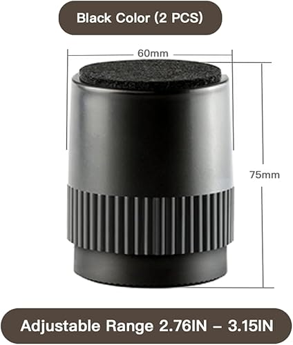 Miniatura 2 de Marco de cama ajustable, herramienta antivibración, nivelador de pies de muebles, tapones de cabecero, junto a los cabeceros, evita que se afloje el