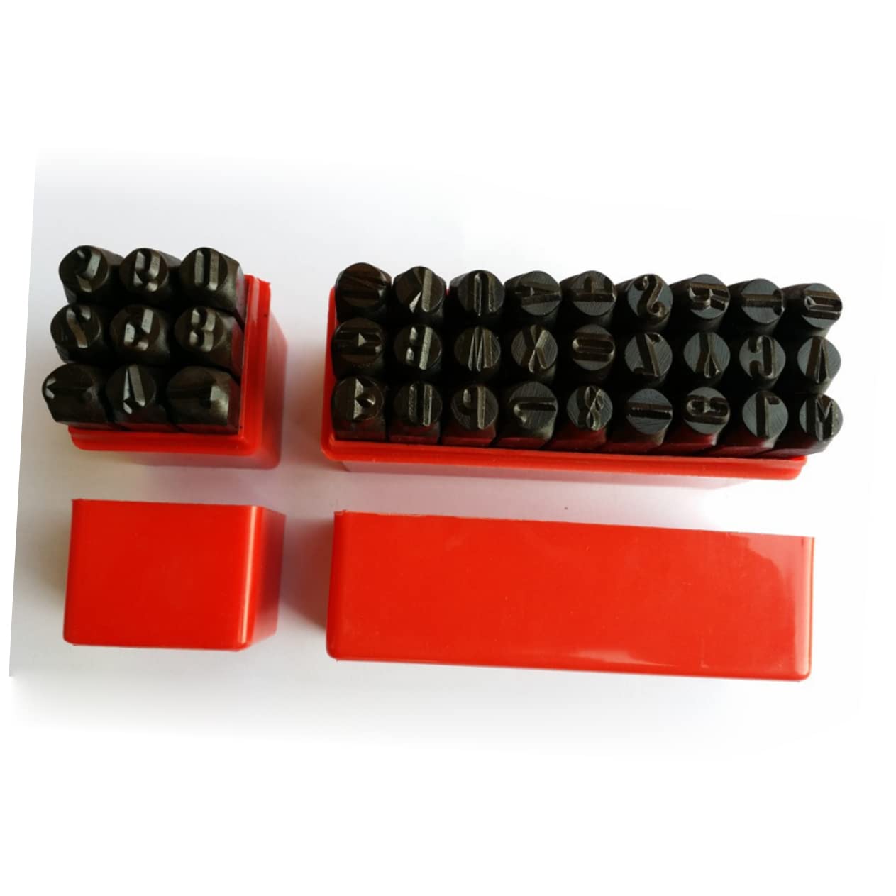 SHINEOFI Set Punzoni Alfanumerici in Acciaio al Carbonio 36 Pezzi 6 Mm