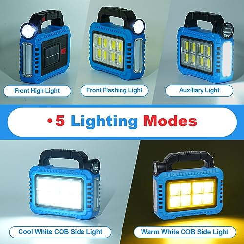 Image of TANSOREN 4 Pack Lantern Camping Essentials Accessories Gear Solar Lights, LED Flashlight for Power Outages, Rechargeable Tent Lights for Emergency, Hurricane, Survival Kits, Operated Lamp