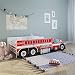 Produktbild Autobett 80x160 cm Spielbett Kinderbett mit Rausfallschutz und Lattenrost 80 x 160 Feuerwehr Auto Bett Kinder Wagen