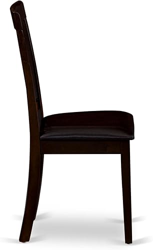 Miniatura 7 de East West Furniture ANTI5-CAP-LC - Juego de muebles de comedor de 5 piezas, incluye una mesa de cocina redonda con pedestal y 4 sillas de comedor