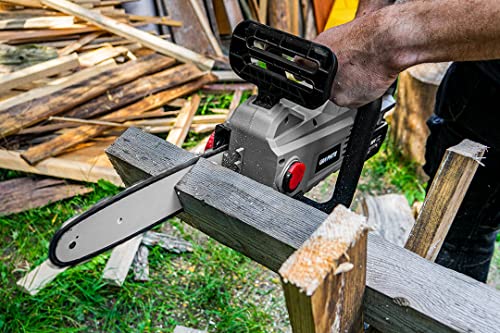 Graphite 18 V Energy+ Motosega A Batteria, 10" (250 Mm), Ruota A Catena 6 M/S, Serbatoio Olio A Catena 100 Ml, Passo Catena 3/8" (9,53 Mm), Spessore Catena 0,05" (1,3 Mm), Lunghezza Travi 240 Mm - 5