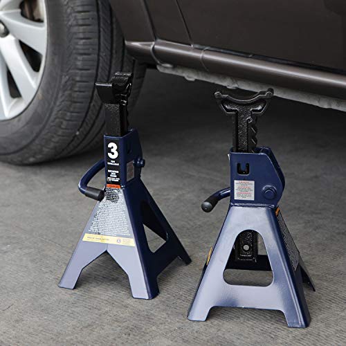 Tce At43202U Torin Steel Jack Stands: 3 Ton (6,000 Lb) Capacity, Blue, 1 Pair #TOP6