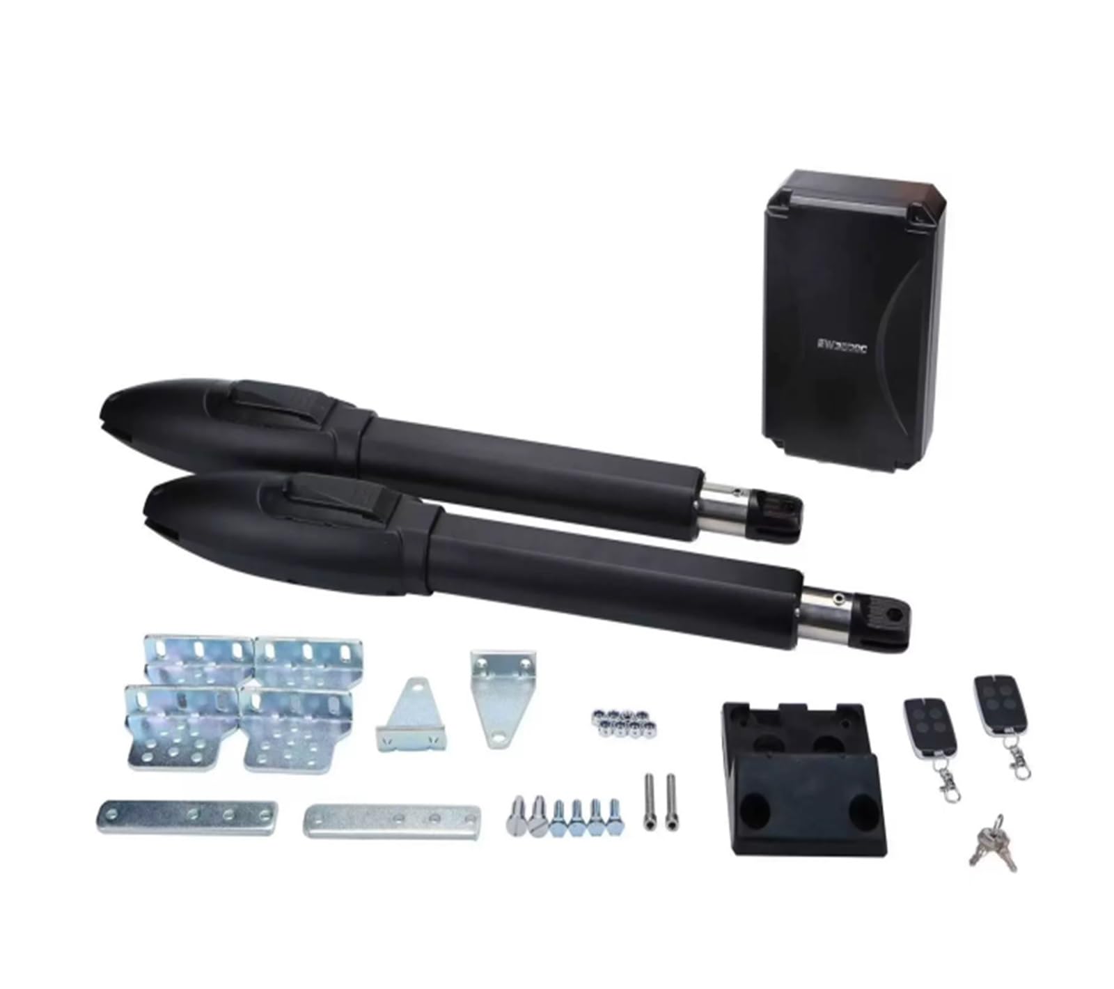 Kit Cancello Automatico, Batteria solare Doppio braccio Operatore elettrico for porte Battente Apri cancello Telecamera IP Telecomando Fattoria esterna Manor