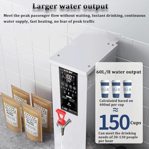 Caldera de agua caliente de acero inoxidable con panel digital para catering 6