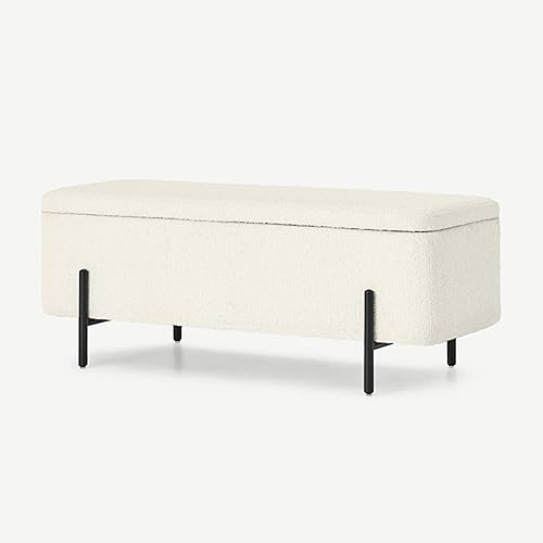 stoccaggio ottomano, Panca portaoggetti con struttura in legno, cuscino in