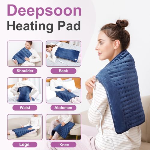 Image of Heating Pad,Electric Heating Pads,Heating Pad for Back,DarkBlue,24x20 Inch