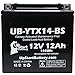Replacement for 2005 Yamaha YFM66R Raptor 660 CC Factory Activated, Maintenance Free, ATV Battery - 12V, 12AH, UB-YTX14-BS