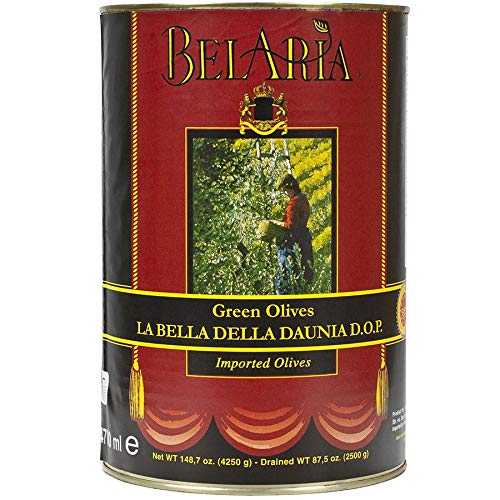 Cerignola Green Olives - 3.08 lbs tin