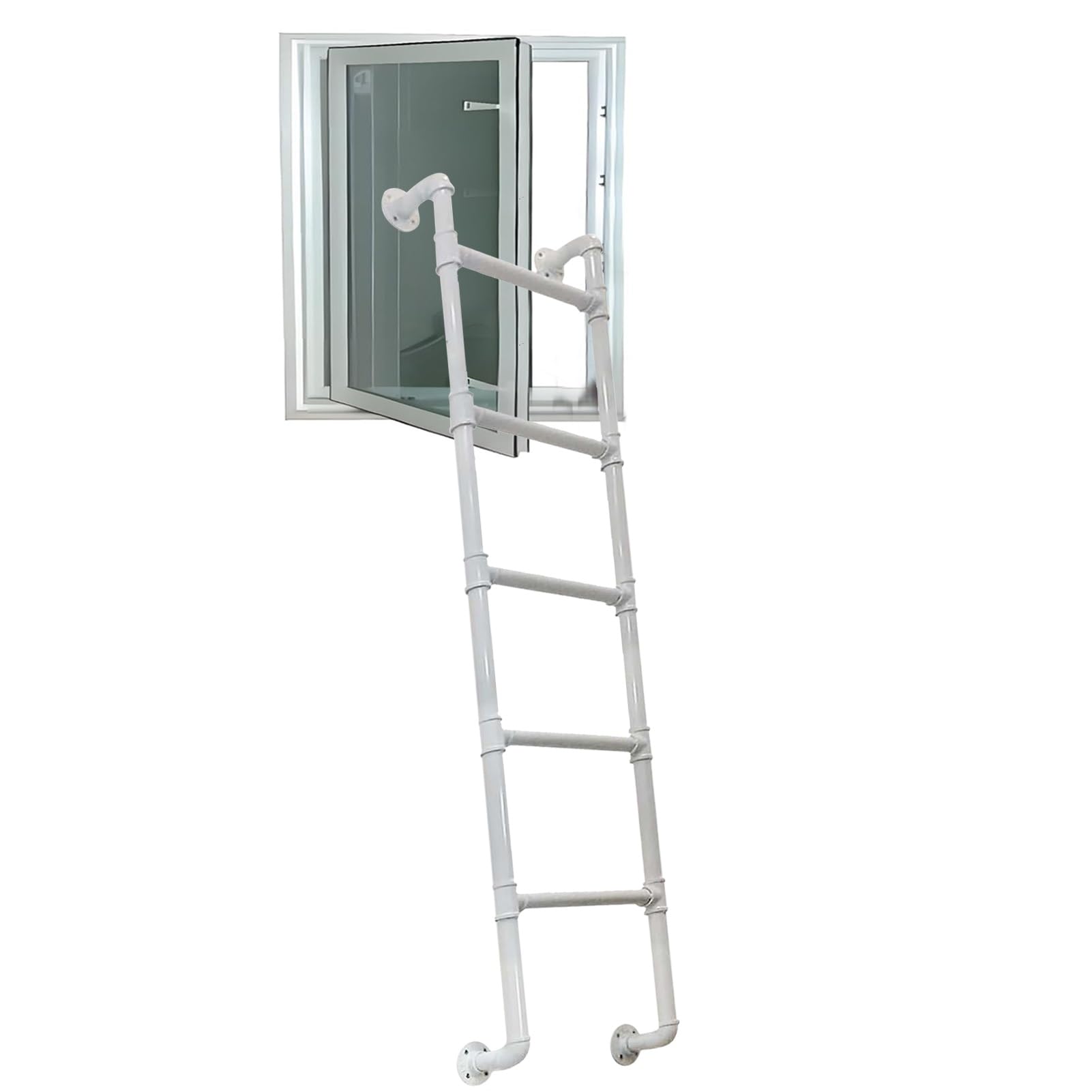 Escalera de salida de ventana metálica regulable para emergencias contra incendios en el hogar