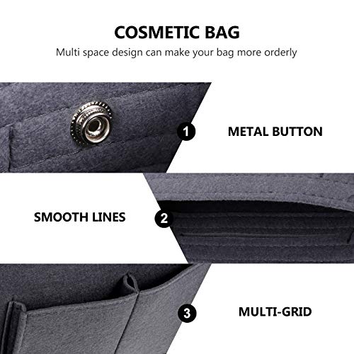 Bolsa organizadora de feltro Valicclud bolsa de feltro para armazenamento de cosméticos, maquiagem,