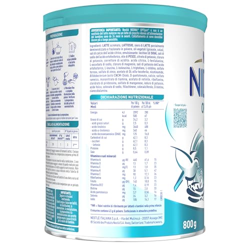 NESTLÉ NIDINA Optipro 4 Latte di Crescita Polvere per Bambini da 2 anni, Latta 800g - 3