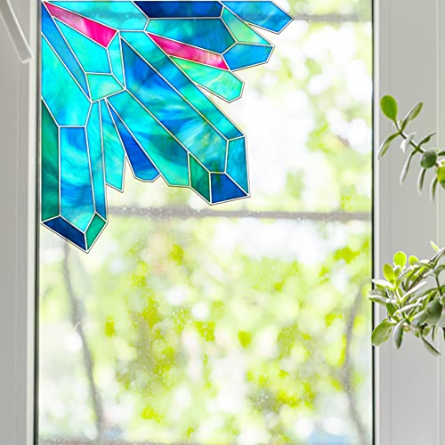 Corner Crystals Stained Glass Window Film (24