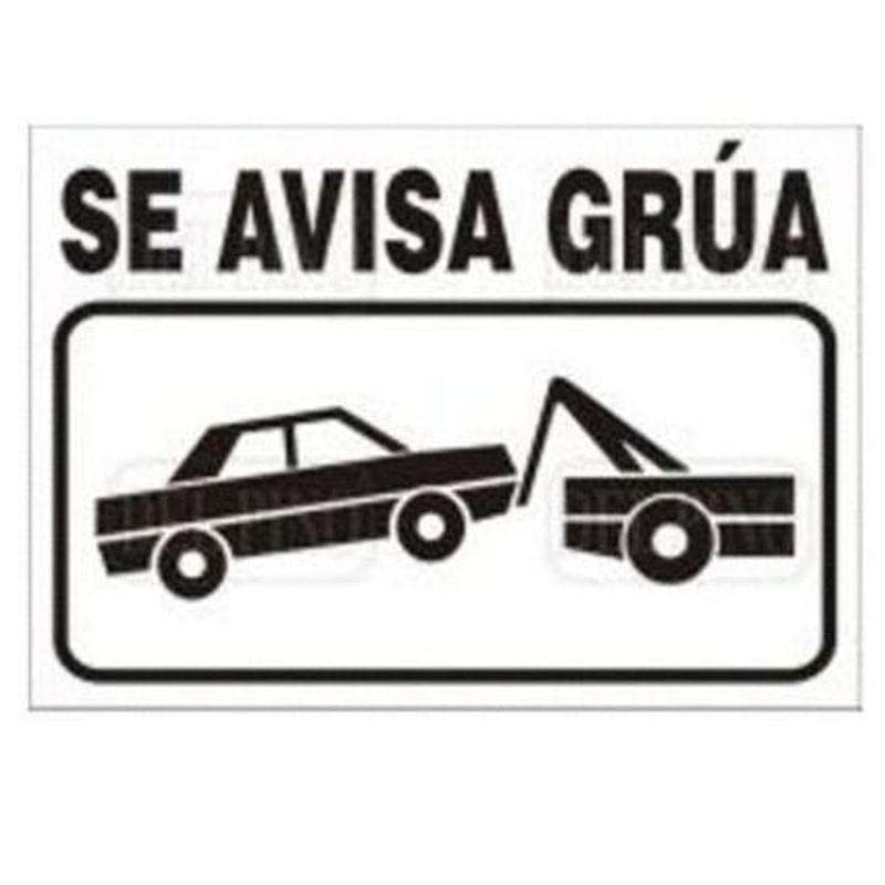 DUVER - SEÑAL 841 ALUM.297X210 'SE AVISA GRÚA'