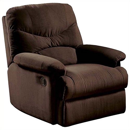 Sillón reclinable de microfibra color chocolate miniatura 4