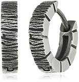 Maskuline und trendorientierte caï men Herren Creole Black Forest aus 925 Sterlingsilber vintage-oxidized