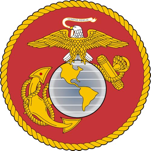 Officially Licensed United States Marine Corps USMC Emblem Vinyl Decal - 20 inches - Made in USA