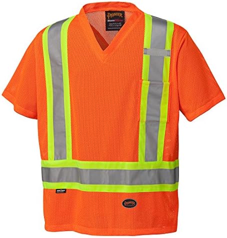 Pioneer Hi Vis Mesh Safety T-Shirt for Work - Breathable & Cool Q...