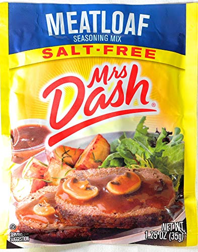 Mrs Dash Salt-Free Meatloaf Seasoning Mix (Pack of 4) 1.25 oz Packets